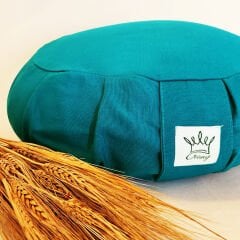 Yoga Minderi Karabuğday Kabuk Dolgulu Meditasyon Minderi Mavi