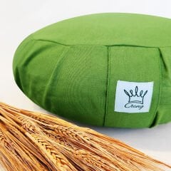 Yoga Minderi Karabuğday Kabuk Dolgulu Meditasyon Minderi Yeşil