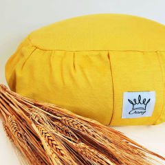 Yoga Minderi Karabuğday Kabuk Dolgulu Meditasyon Minderi Sarı