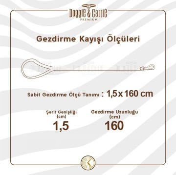 Köpek Gezdirme Kayışı Konfor Deri Kayış Kahve 160 cm
