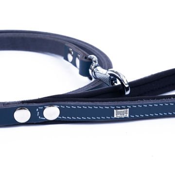 Köpek Gezdirme Kayışı Konfor Deri Kayış Royal Mavi 160 cm