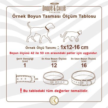 Kedi Tasması Deri Kedi Tasması Boncuklu Camel