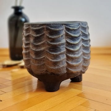 Dekoratif Saksı Beton Saksı Ayaklı Saksı İç Mekan Saksı Dış Mekan Saksı Antrasit