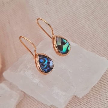 Damla Küpe Doğal Taşlı Küpe Sedefli Sallantılı Küpe