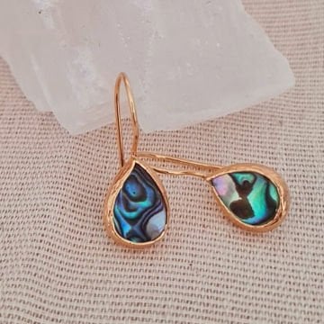 Damla Küpe Doğal Taşlı Küpe Sedefli Sallantılı Küpe
