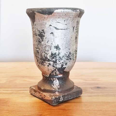Kupa Saksı Beton Dekoratif Saksı Gri