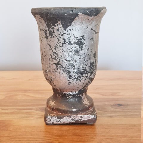Kupa Saksı Beton Dekoratif Saksı Gri